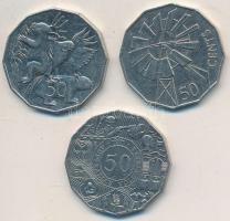 Ausztrália 2002-2004. 50c (3xklf) T:2- Australia 2002-2004. 50 Cents (3xdiff) C:VF