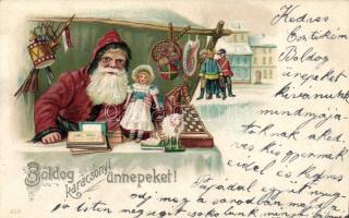 Karácsony / Christmas; Saint Nicholas, litho