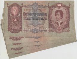 23db-os pengő bankjegy tétel, benne 1945. 50P T:vegyes