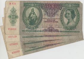 23db-os pengő bankjegy tétel, benne 1945. 50P T:vegyes