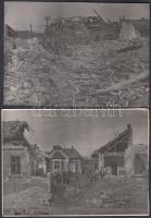 cca 1944 Bombatalálatok Pesterzsébeten, Tiszavölgyi József felvételei a háborús pusztításokról, 5 db...