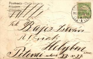 Újév / New Year, pigs Emb. litho