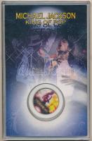 Amerikai Egyesült Államok 1995. 1/2$ "Michael Jackson" emlékérem plasztik- és papírtokban T:1 USA 1995. 1/2 Dollar "Michael Jackson" commemorative coin in plastic and paper case C:UNC
