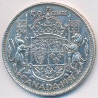 Kanada 1951. 50c Ag "VI. György" T:2- Canada 1951. 50 cents Ag "George VI" C:VF