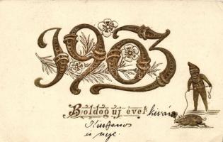 1903 Újév / New Year, Emb. dwarf (EK)