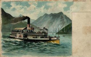 Steamship, Meteor D.R.G.M. 88680. No. 8413. hold to light litho (fl)