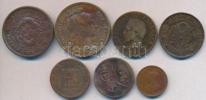 7db vegyes Br és Cu pénz, közte Argentína 1893. 1c Br, Franciaország 1916. 10c Br T:2-,3
7pcs of mi...