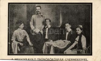A meggyilkolt trónörököspár gyermekeivel; kiadja Gringlinger J. / Franz Ferdinands family, Sophie, Duchess of Hohenberg (slant side)
