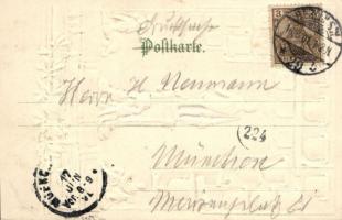 Berlin, Das Bismarck-Denkmal / monument, coat of arms Emb. litho