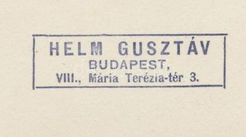 cca 1930 Helm Gusztáv (1894-1988): Uzsonna, pecséttel jelzett vintage fotóművészeti alkotás, felület...