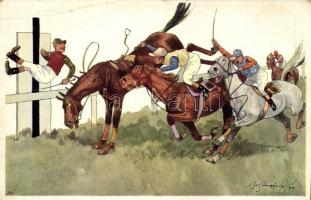 Horse race, humour, B.K.W.I. 679-3. s: Schönpflug (EB)