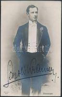 Leopold Kramer (1869–1942) osztrák színházi és filmszínész aláírása őt ábrázoló levelezőlapon