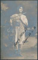 Georg Maikl (1872-1951) osztrák operaénekes aláírása őt ábrázoló levelezőlapon