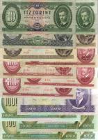 Hagyaték tétel 10Ft 1957.1960. T:II, 20Ft 1962. T:II, 50Ft 1969,1983. T:II, 100Ft 1984 (3x),1993. T:II+,II, 500Ft 1980. T:II, 1000Ft 1983. T:III, 1992,1993. T:II, 1996E T:I összesen 14db