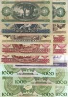 Hagyaték tétel 10Ft 1957.1960. T:II, 20Ft 1962. T:II, 50Ft 1969,1983. T:II, 100Ft 1984 (3x),1993. T:...