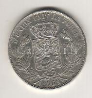 Belgium 1869. "II.Leopold" 5Fr Ag T:2 kis ph