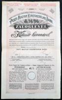 Budapest 1911-1914. "Pesti Magyar Kereskedelmi Bank" 4 1/2%-os záloglevele 2.000K-ról és 1...