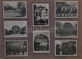 1938 A magyar csapatok bevonulása Párkányba és a csehek kivonulása. 24 db feliratozott fotó / 1938 Hungarian troops' entry to Parkan 24 photos 6x9 cm