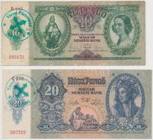 1930. 100P + 1932. 50P + 1936. 10P + 1941. 20P mindegyik hamis "Városi Pártvezető Sopron" ...