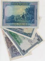 Spanyolország 1925. 100P + 1928. 25P + 50P + 100P + 1931. 50P T:II-,III
Spain 1925. 100 Pesetas + 19...