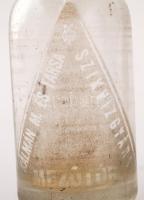 Régi szódásüvegek, az egyik Kálmán M. és Társa Szikvízgyára felirattal, cca 27,5cm