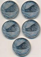 Litvánia 2011. 1L Ni "Kosárlabda EB" (5x) T:1,1-
Lithuania 2011. 1 Litas Ni "Basketb...