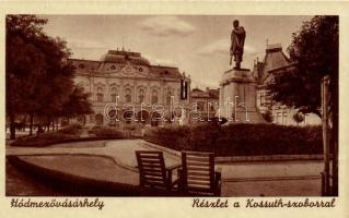 10 db RÉGI fekete-fehér magyar városképes lap; Hódmezővásárhely, Tihany, Harkány / 10 old  black and...