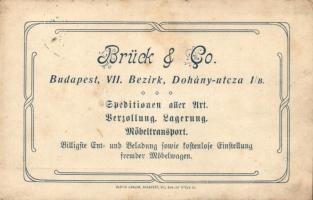 Brück & Co. Budapest VII. Bezirk, Dohány utca 1/B. reklám / advertisement