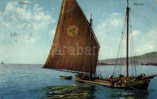 Trieste, Marina, sailing ship
