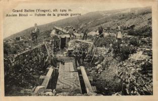 Vosges, Grand Ballon. Ancien Hotel, Ruines de la grande guerre / remains of the world war
