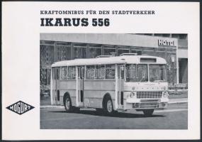 cca 1965 Ikarus 556 típusú busz színes prospektusa német nyelven, 8+2 old.,  20x28cm