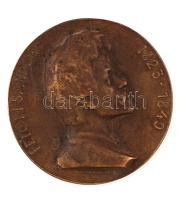 BO jelzéssel: Petőfi Sándor 1823-1840, a néppel tűzön vízen át, bronz plakett, d: 8 cm