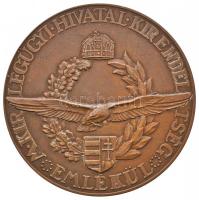 ~1930. Magyar Királyi Légügyi Hivatal Kirendeltség Emlékül Br emlékérem (50mm) T:2  Hungary ~1930. Royal Hungarian Aviation Department Branch-office commemorative bronze medal (50mm) C:XF