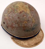 cca 1950 Motoros rendőr sisak kopott állapotban
