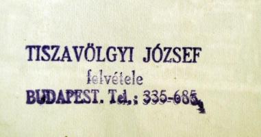 Tiszavölgyi József: Kilátás a parlamentre, pecséttel jelzett fotó, 29x24 cm