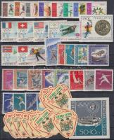 1967-1968 Olympics motive 3 block + 6 sets + 10 individual values, 1967-1968 Olimpia motívum 6 klf sor + 3 klf blokk + 10 klf önálló érték 3 db stecklapon