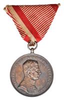 1917. "Károly Ezüst Vitézségi Érem I. osztálya" fémjel nélküli ezüst kitüntetés mellszalaggal. Szign.: KAUTSCH T:2 Hungary 1917. "Silver Gallantry Medal, Ist Class" Ag decoration without hallmark, with ribbon. Sign.: KAUTSCH C:XF