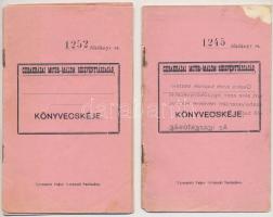 1911-1928. Czibakházai Motor-Malom Részvénytársaság Könyvecskéje részvényjegyek 20K-ról (4x) T:II-,III