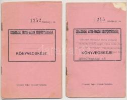 1911-1928. &quot;Czibakházai Motor-Malom Részvénytársaság Könyvecskéje&quot; részvényjegyek 20K-ról (4x) T:II-,III