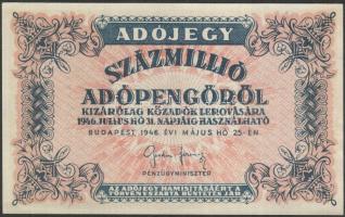 1946. 100.000.000Adópengő főtípus T:I