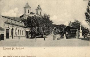 Máriaradna, Radna; tér, templom / square, church