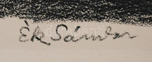 Ék Sándor (1902-1975): Őszirózsás forradalom. Kőnyomat (lithográfia). Jelzett, képméret 55x40 cm