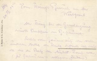 1916 Königliche Besuch an der Westfront, der König in Bapaume / Wilhelm II at the Western front in F...