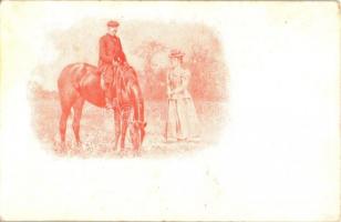 Man on horseback, lady