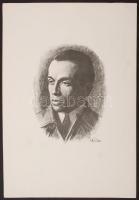 Ék Sándor (1902-1975): Szamuely Tibor Lithográfia (kőnyomat). Jelzett, képméret 32x38 cm