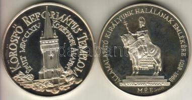 1988. "MÉE-Szt.István" Ag 35g + dátum nélkül "MÉE-Kőrösfő" Ff. 35g T:PP Díszdobozban!