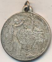 1896. "Ezredéves Történetünk Ezredekre Remény Nekünk - Honfoglalás" millenniumi ezüstözött...