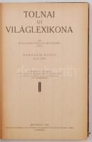 Tolnai Világlexikon I-XX. kötet, teljes sorozat. Budapest,1926-33, Tolnai Nyomdai Művészet és Kiadóv...