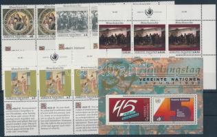 1987-1990 17 klf sor, közte pár + 1 blokk + 4 klf hatostömb + 5 klf önálló érték 3 db stecklapon