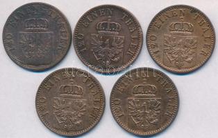 Német Államok / Poroszország 1856-1873A 3pf Cu (5xklf) T:2,2-,3
German States / Prussia 1856-1873A ...